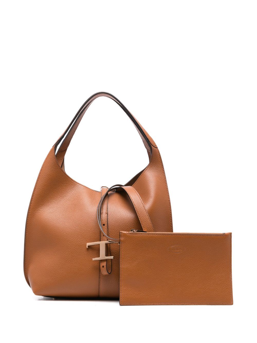 SMALL T TIMELESS GRAINED LEATHER SHOULDER BAG