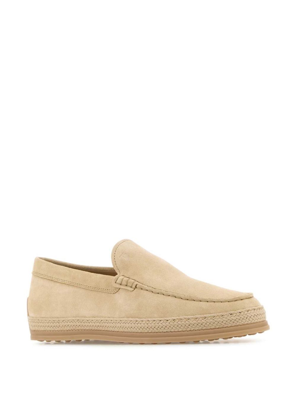 CORD WEAVING SLIP-ON SUEDE LOAFERS