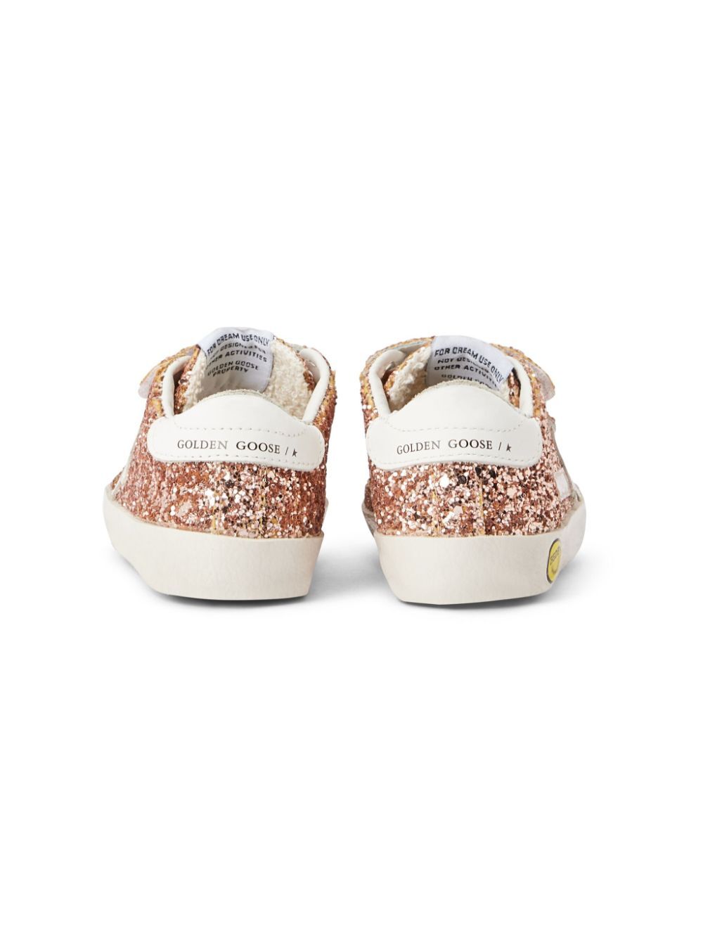 OLD SCHOOL GLITTERED SNEAKERS WITH WHITE STAR AND HEEL TAB