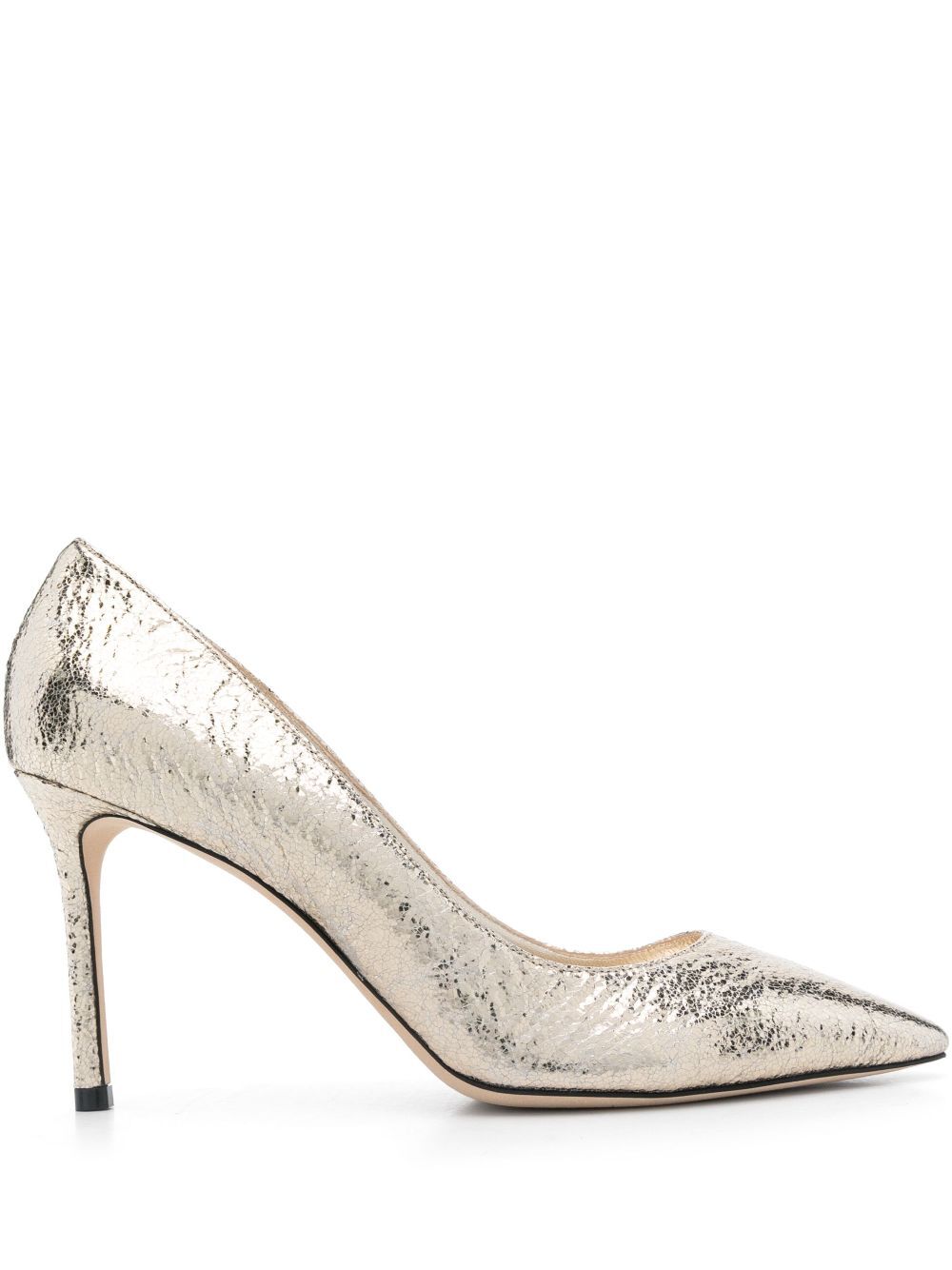 CRACKED EFFECT LEATHER ROMY PUMPS 85