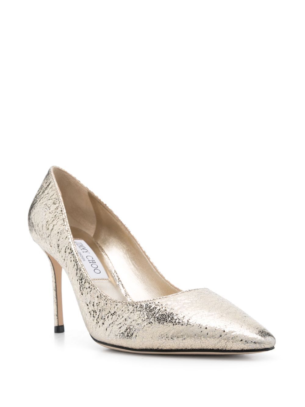 CRACKED EFFECT LEATHER ROMY PUMPS 85