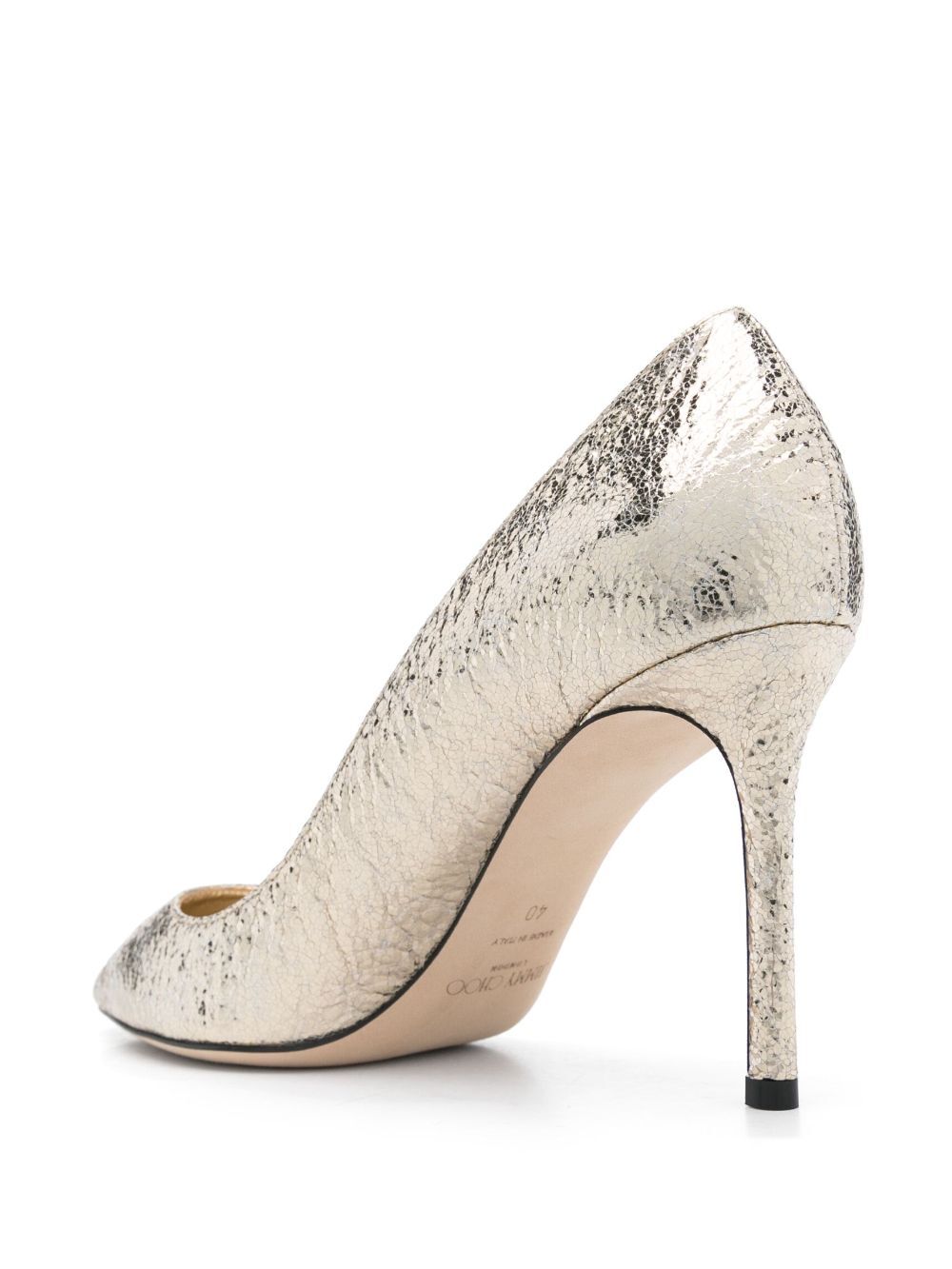 CRACKED EFFECT LEATHER ROMY PUMPS 85