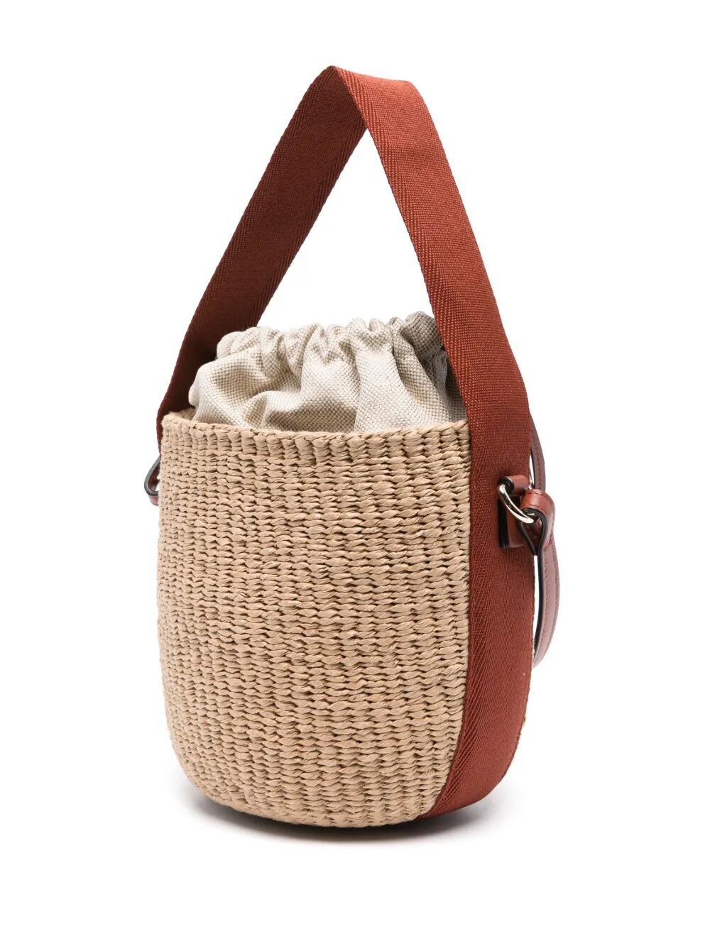 SMALL HORSE MEDAL NATURAL FIBERS BASKET BAG
