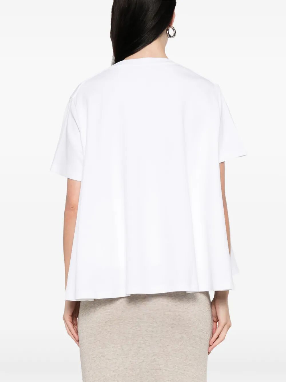 ANAGRAM-EMBROIDERED TRAPEZE T-SHIRT