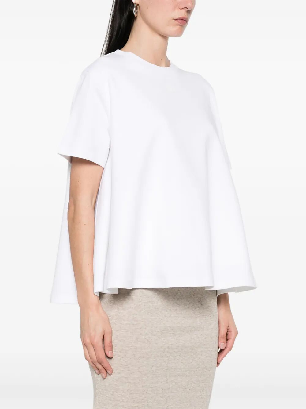 ANAGRAM-EMBROIDERED TRAPEZE T-SHIRT