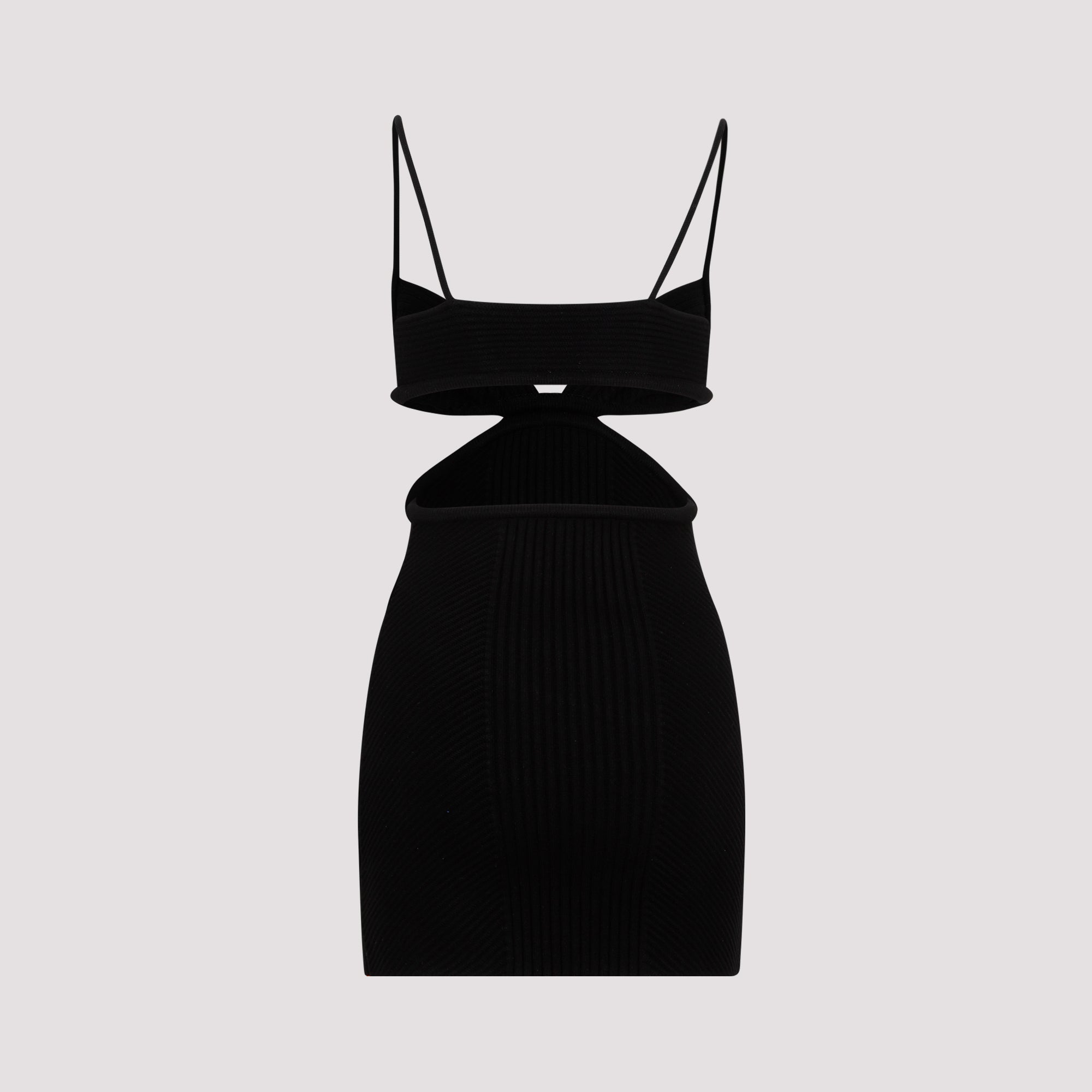 Cut Out Ribbed Mini Dress