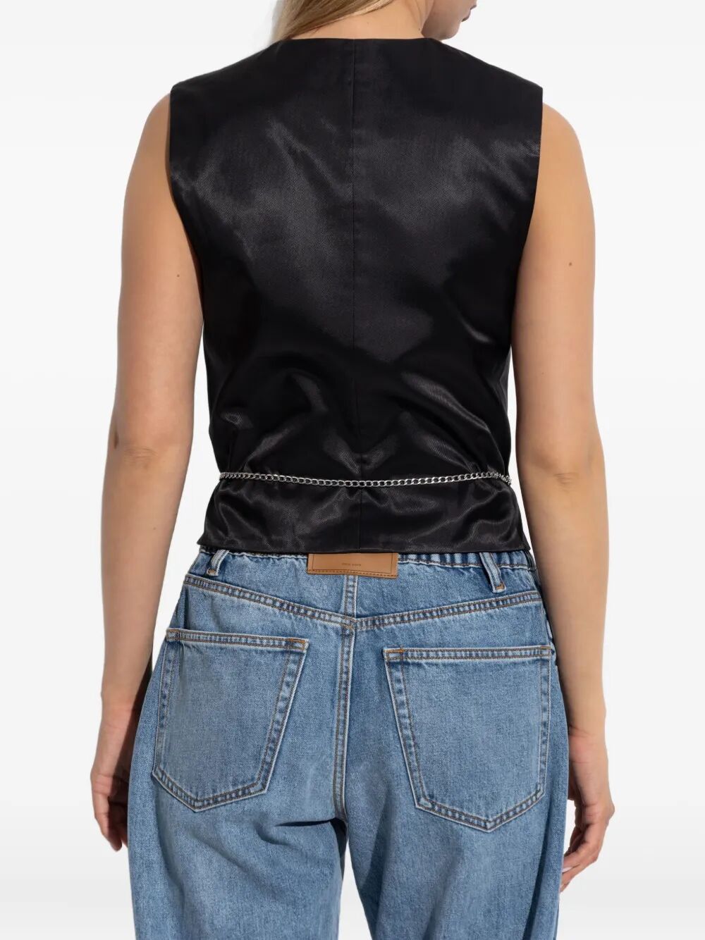 WOOL-BLEND TAILORED VEST WITH CHAIN-LINK