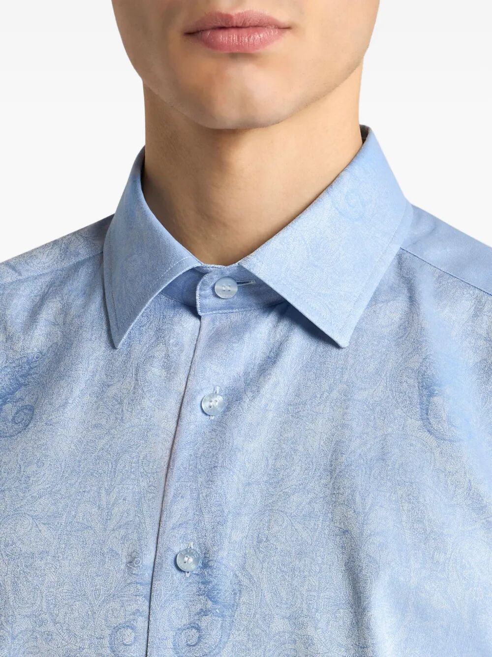 COTTON JACQUARD SHIRT WITH GECKO MOTIF
