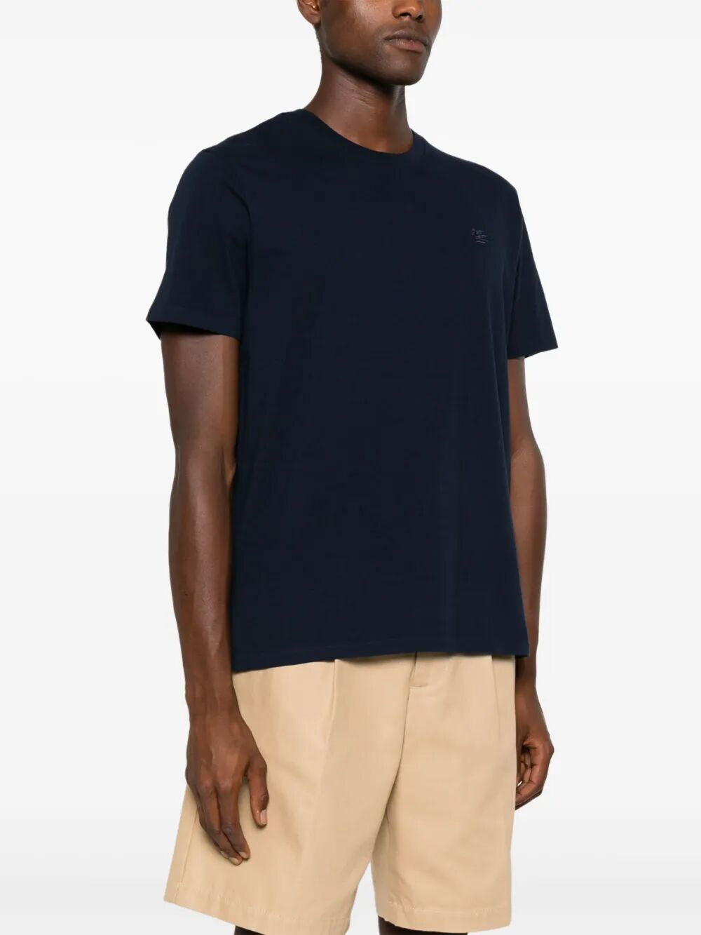 PEGASO-EMBROIDERED COTTON T-SHIRT