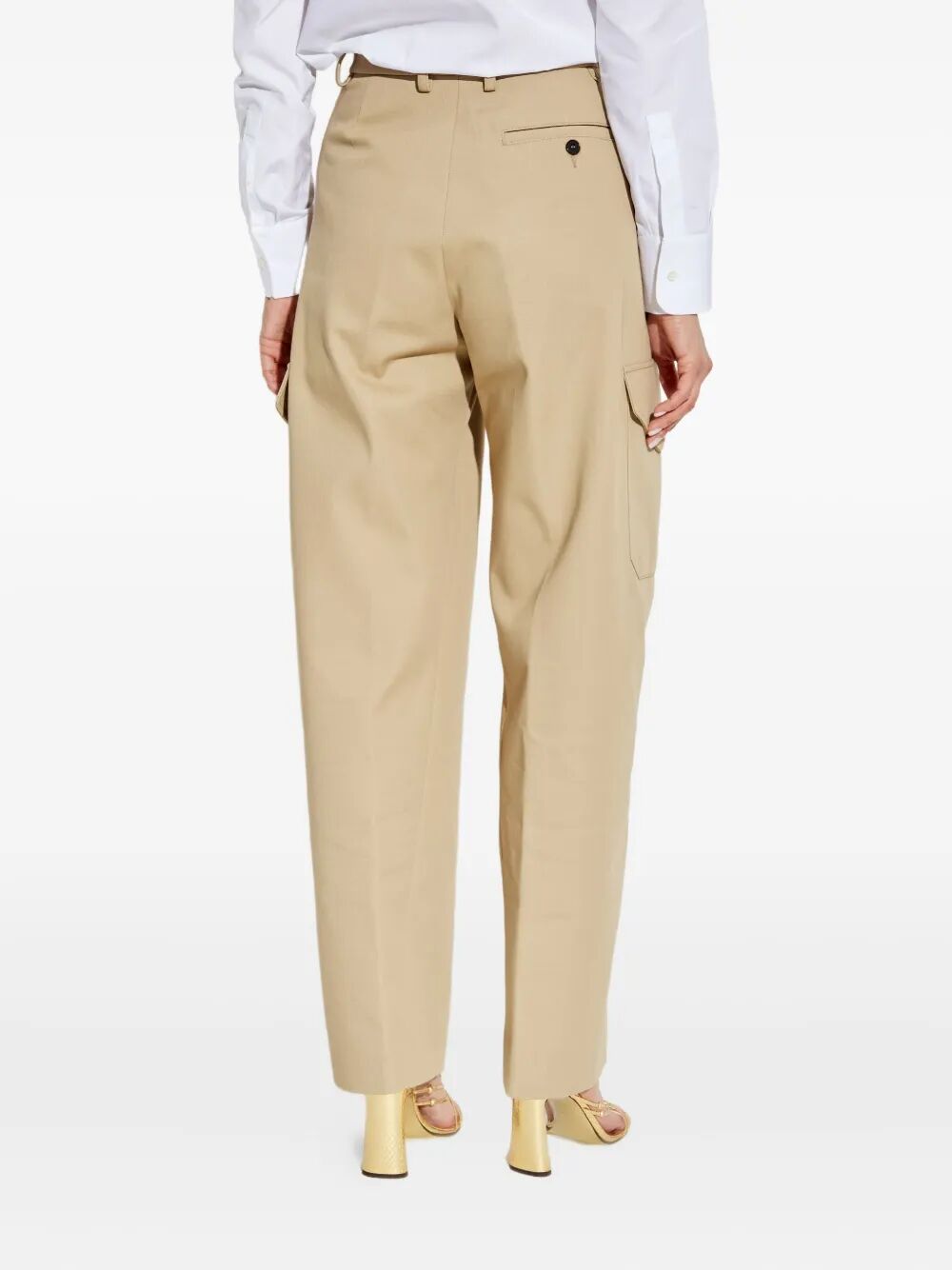 COTTON AND WOOL COCOON TROUSERS WITH POCKETS