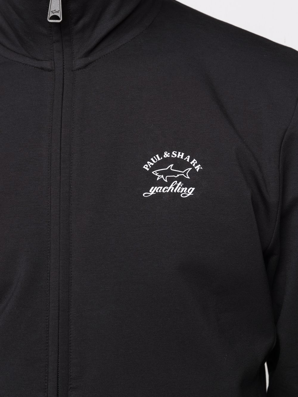 LOGO-PRINT ZIP-UP COTTON BLEND SWEATSHIRT
