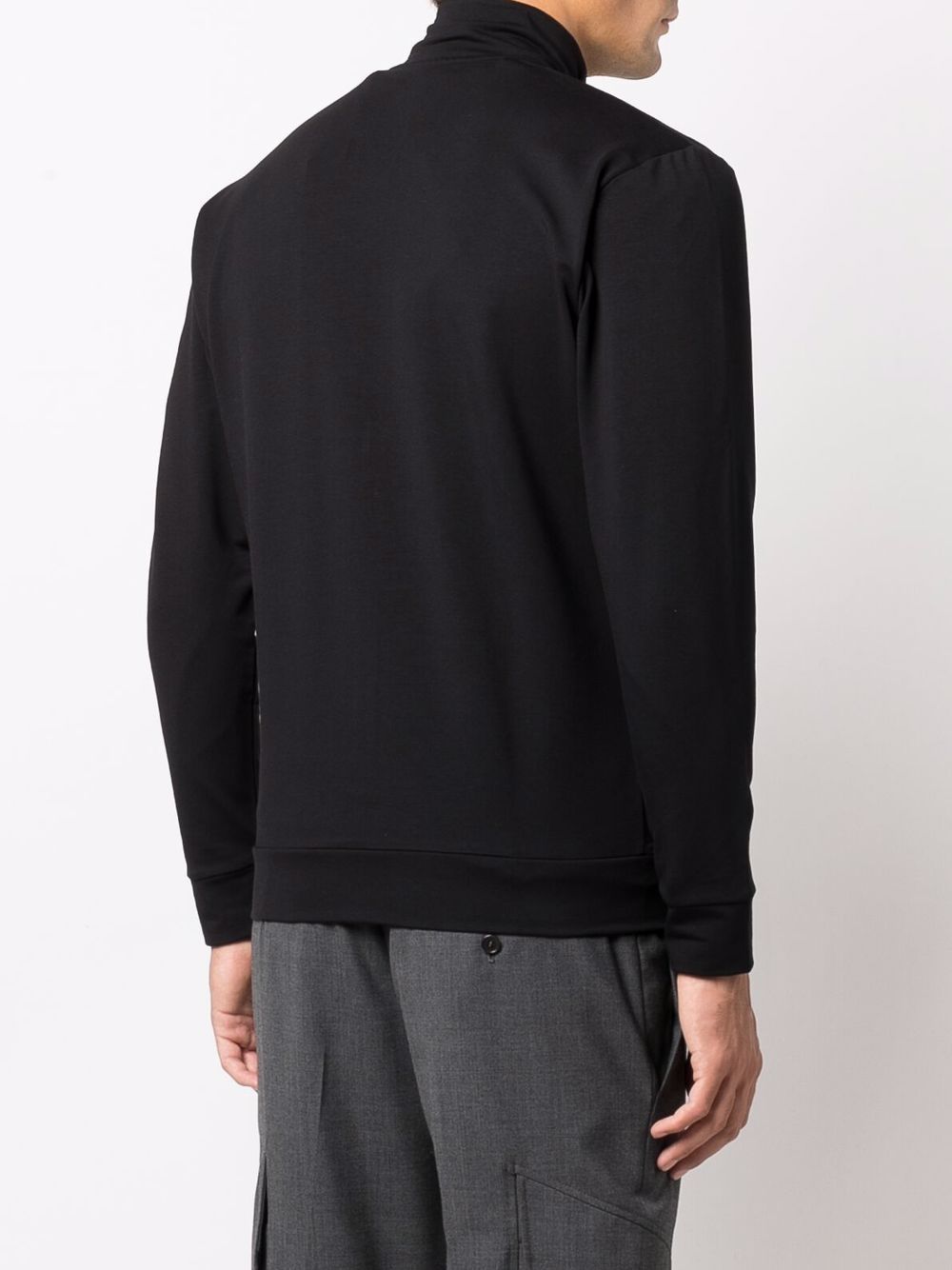 LOGO-PRINT ZIP-UP COTTON BLEND SWEATSHIRT