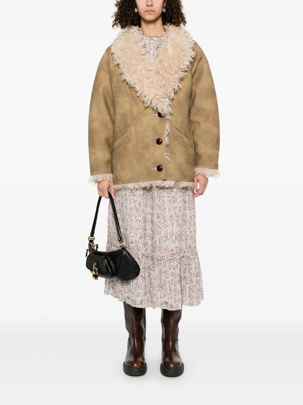 CAPPOTTO CLEA IN ECOPELLICCIA SHEARLING