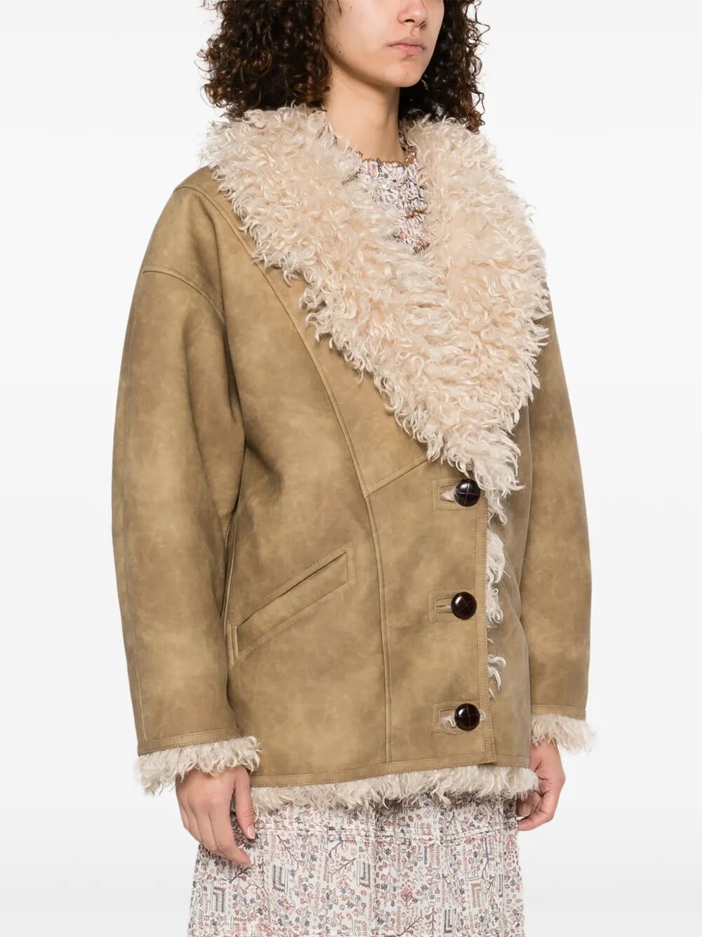 CAPPOTTO CLEA IN ECOPELLICCIA SHEARLING