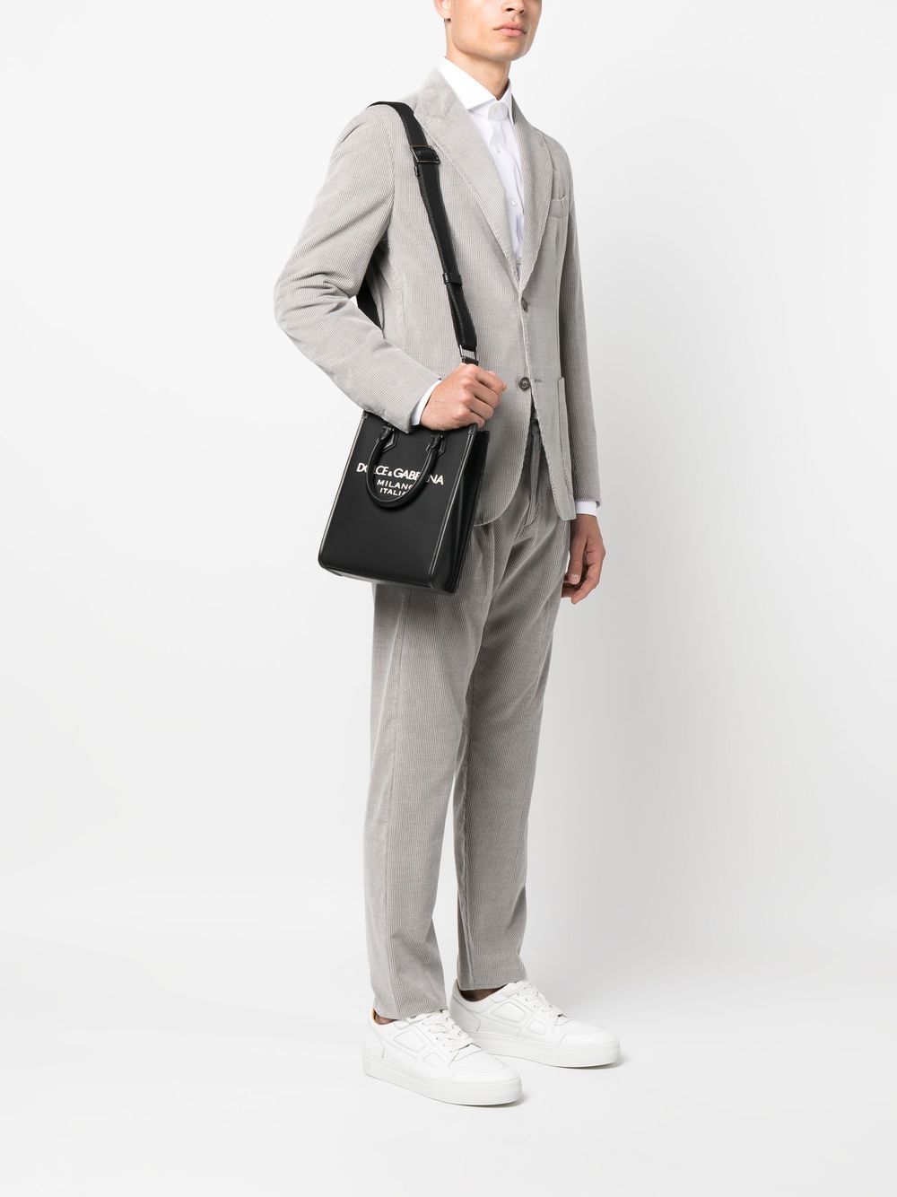 SMALL NYLON BAG WITH RUBBERIZED LOGO