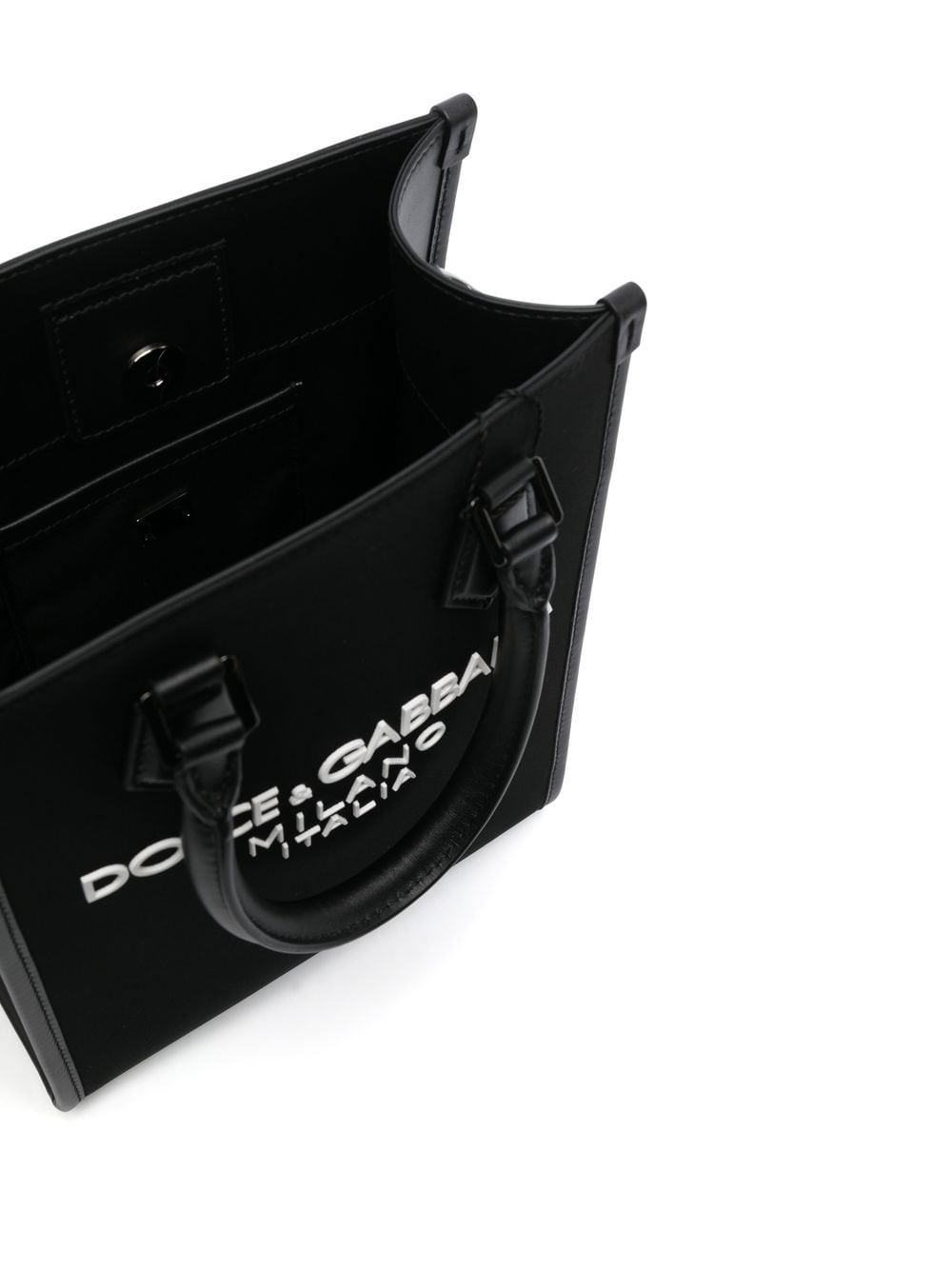 SMALL NYLON BAG WITH RUBBERIZED LOGO