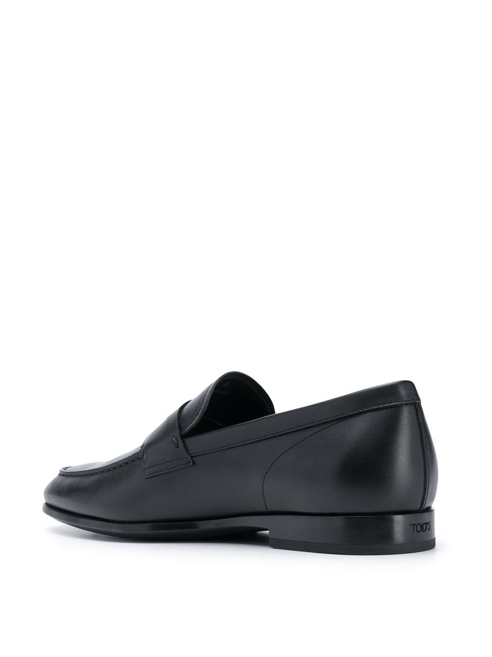 SMOOTH LEATHER PENNY LOAFERS WITH EMBOSSED RUBBER PEBBLES