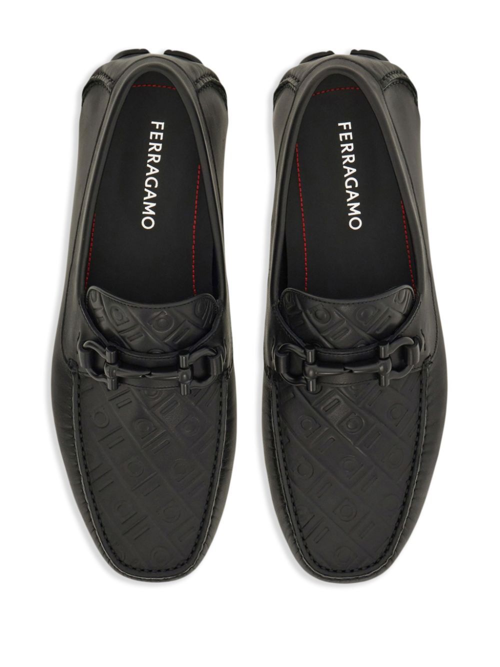 EMBOSSED GANCINI MONOGRAM DRIVING LOAFERS