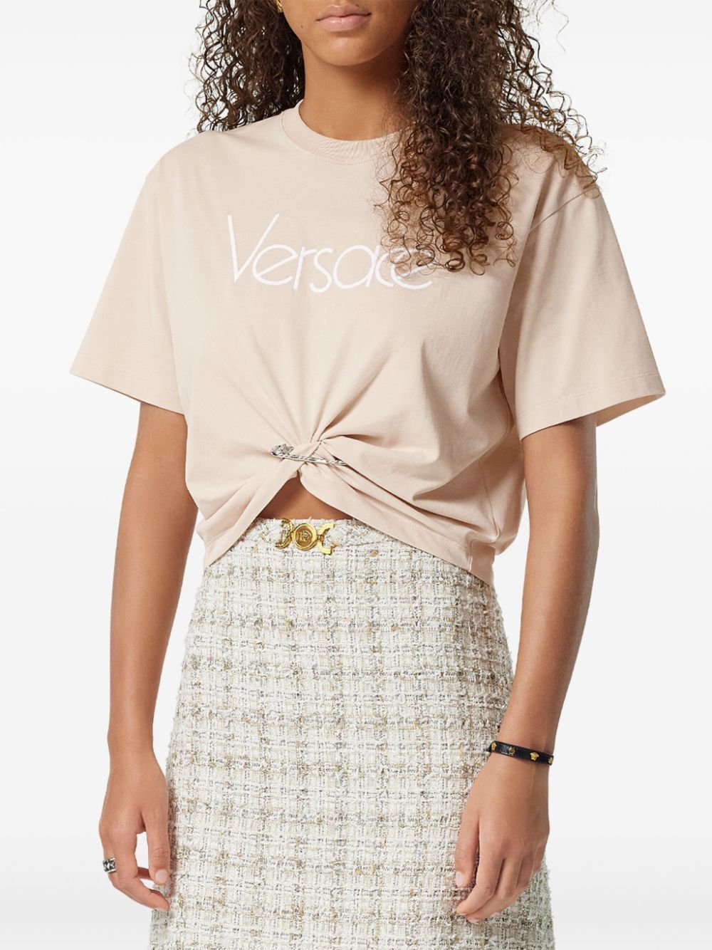 SAFETY PIN CROPPED T-SHIRT
