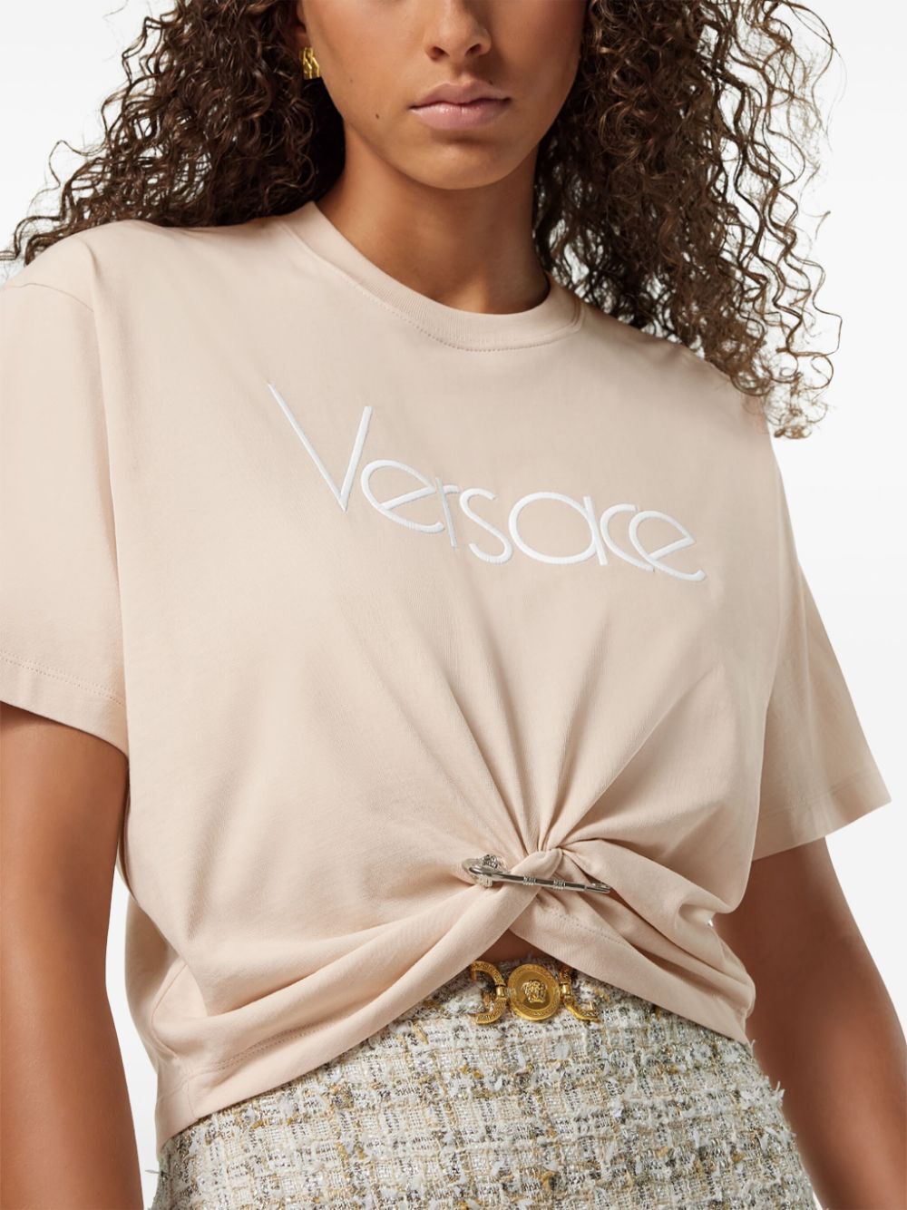 SAFETY PIN CROPPED T-SHIRT