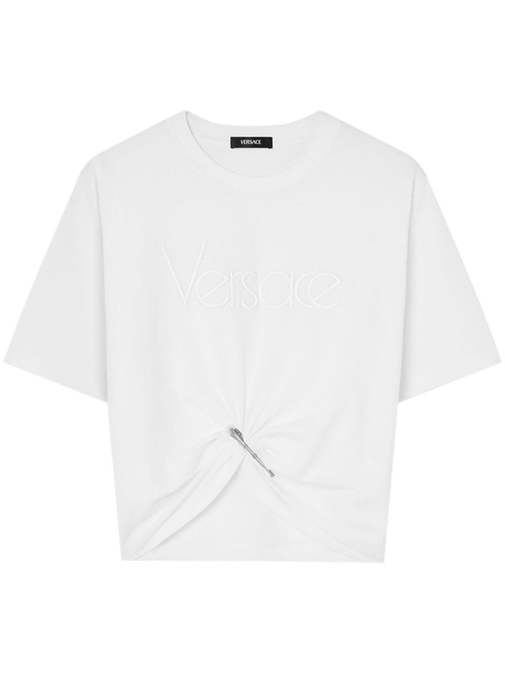 SAFETY PIN CROPPED T-SHIRT
