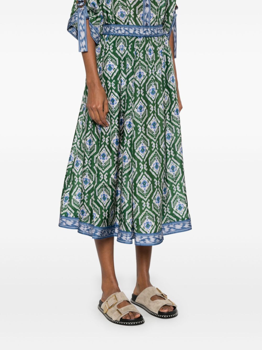 WYLIE SILK SWING SKIRT