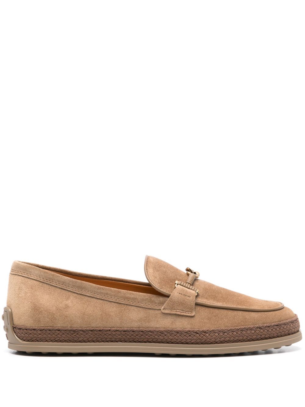 CORD WEAVING T RING SUEDE LOAFERS