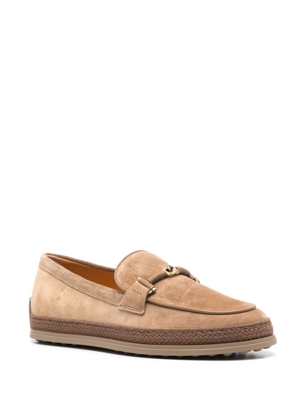 CORD WEAVING T RING SUEDE LOAFERS