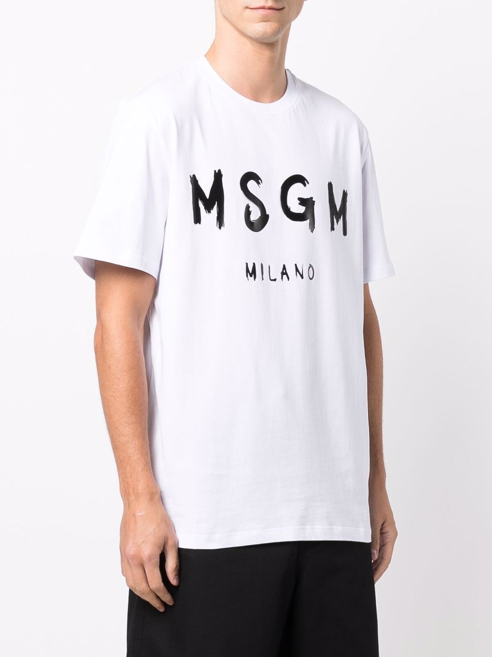 BRUSHED LOGO COTTON T-SHIRT