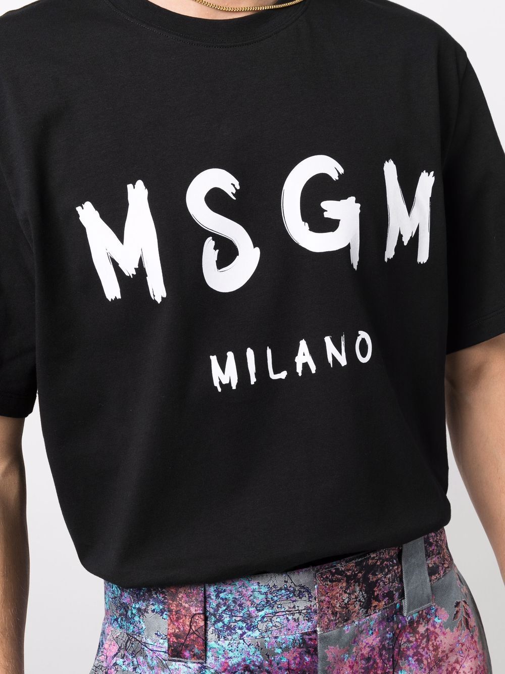 BRUSHED LOGO COTTON T-SHIRT