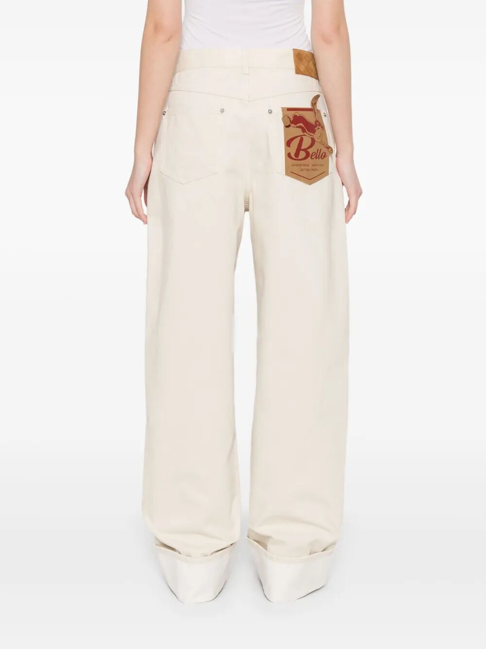 BACK PRINT STRAIGHT LEG JEANS