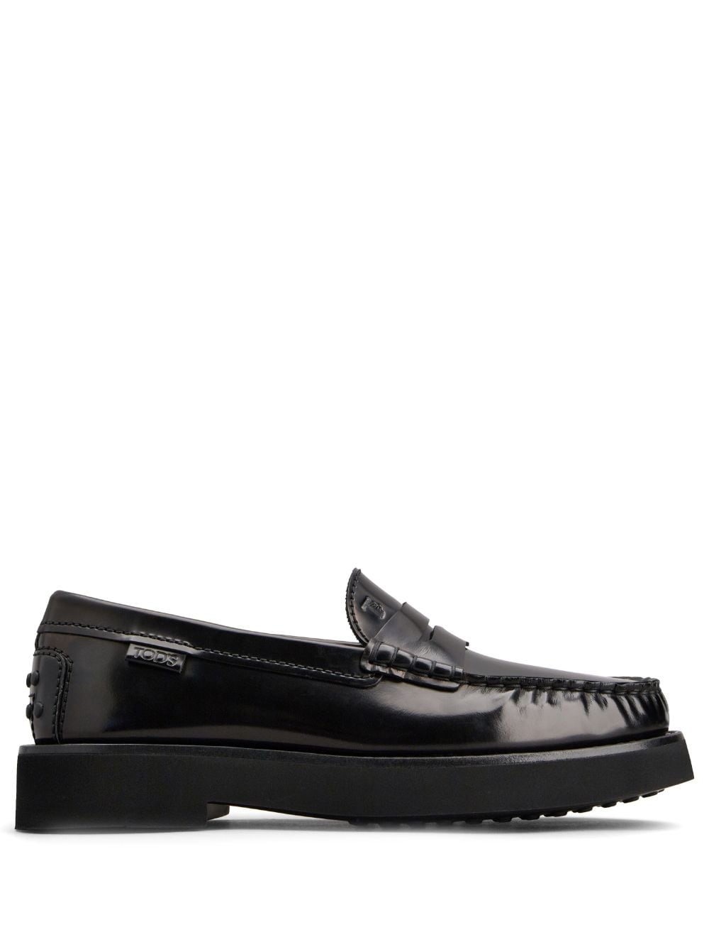 BRUSHED FINISH LEATHER LOAFERS