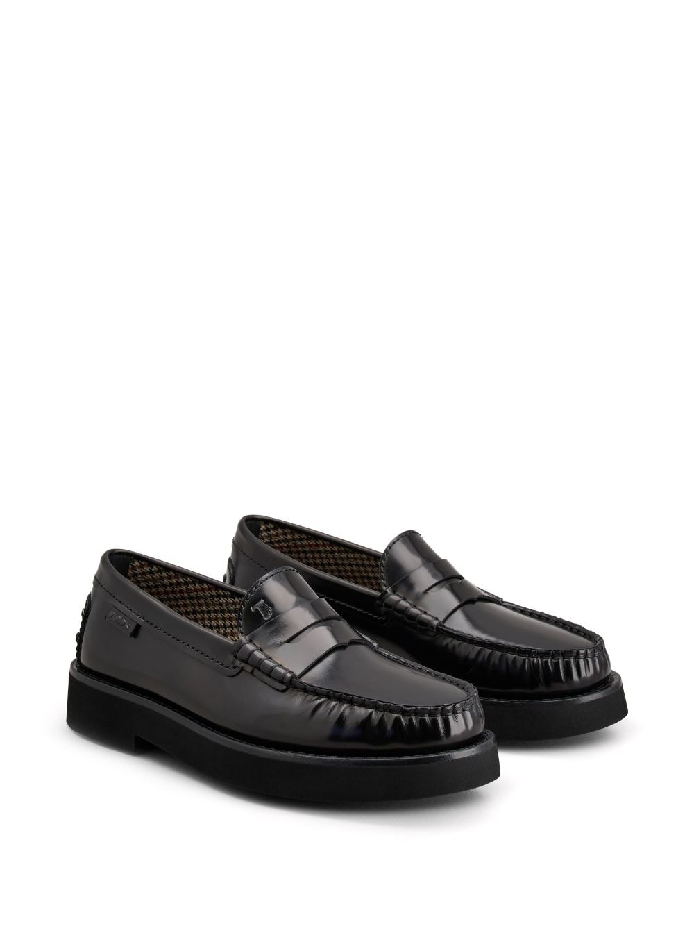 BRUSHED FINISH LEATHER LOAFERS
