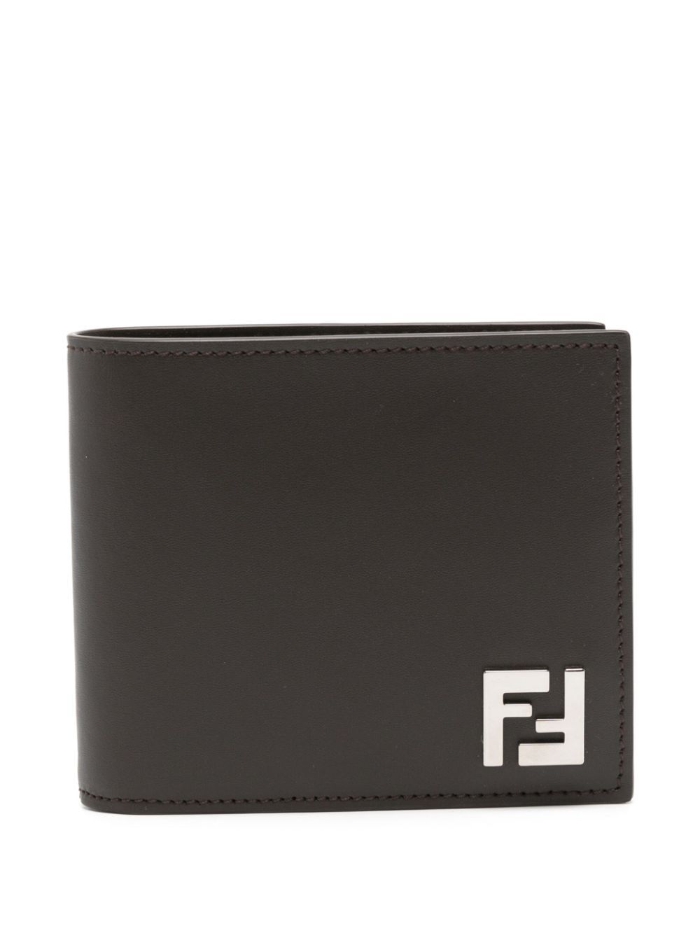 LEATHER AND FF CANVAS COMPACT BI-FOLD WALLET