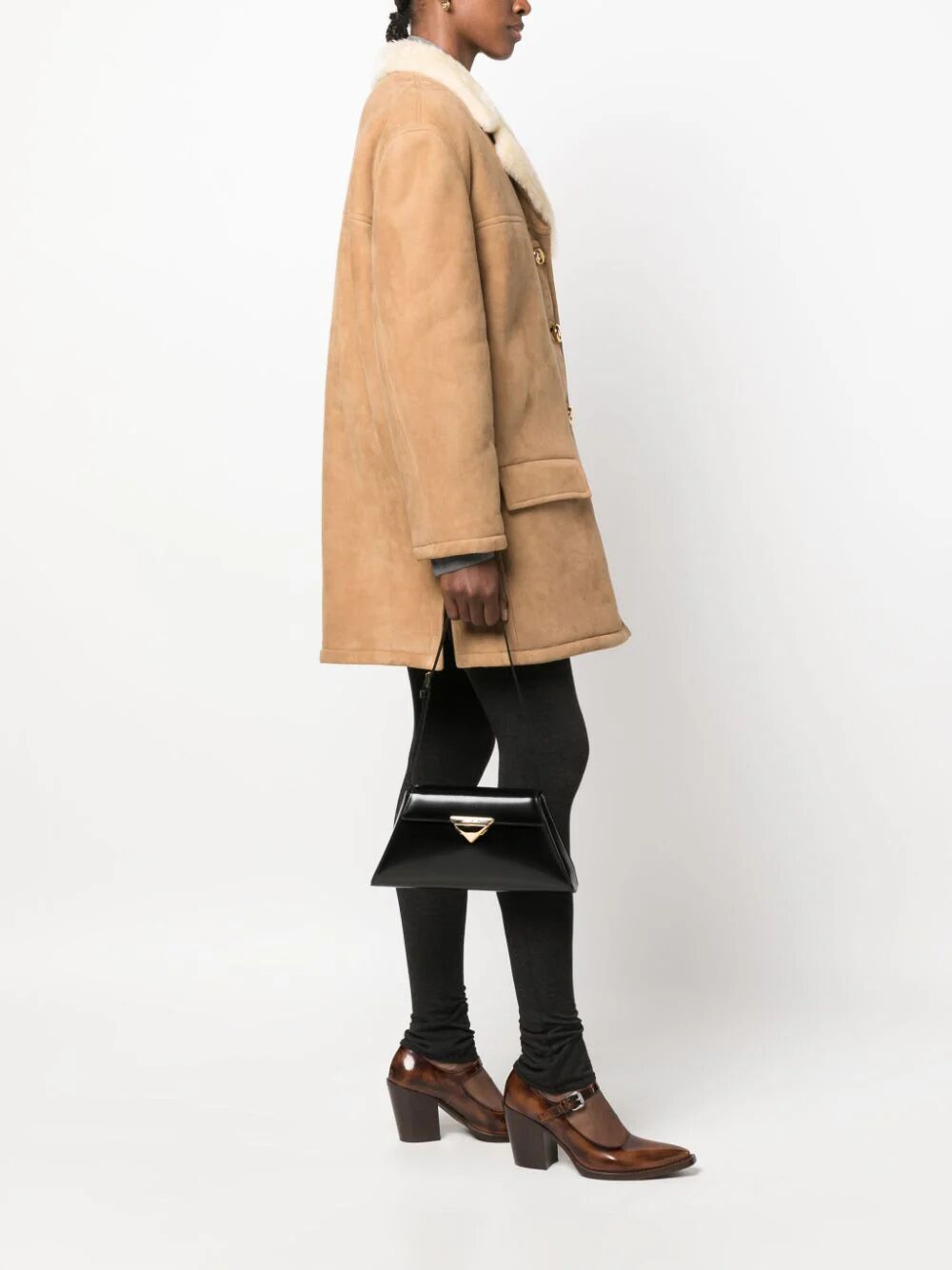 MEDIUM BRUSHED LEATHER HANDBAG