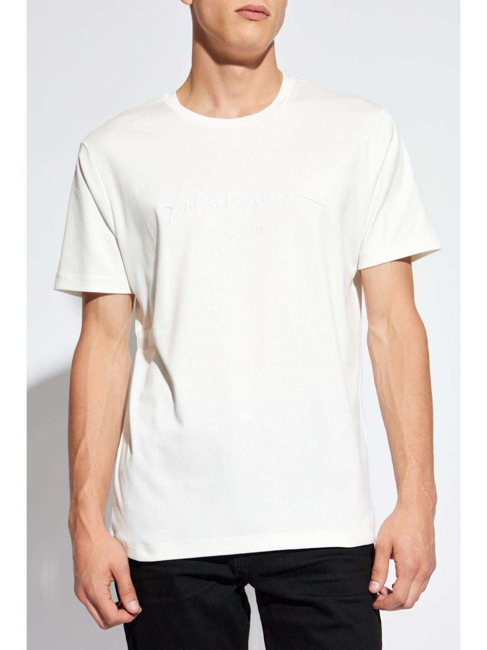 PURE COTTON INTERLOCK SIGNATURE LOGO T-SHIRT
