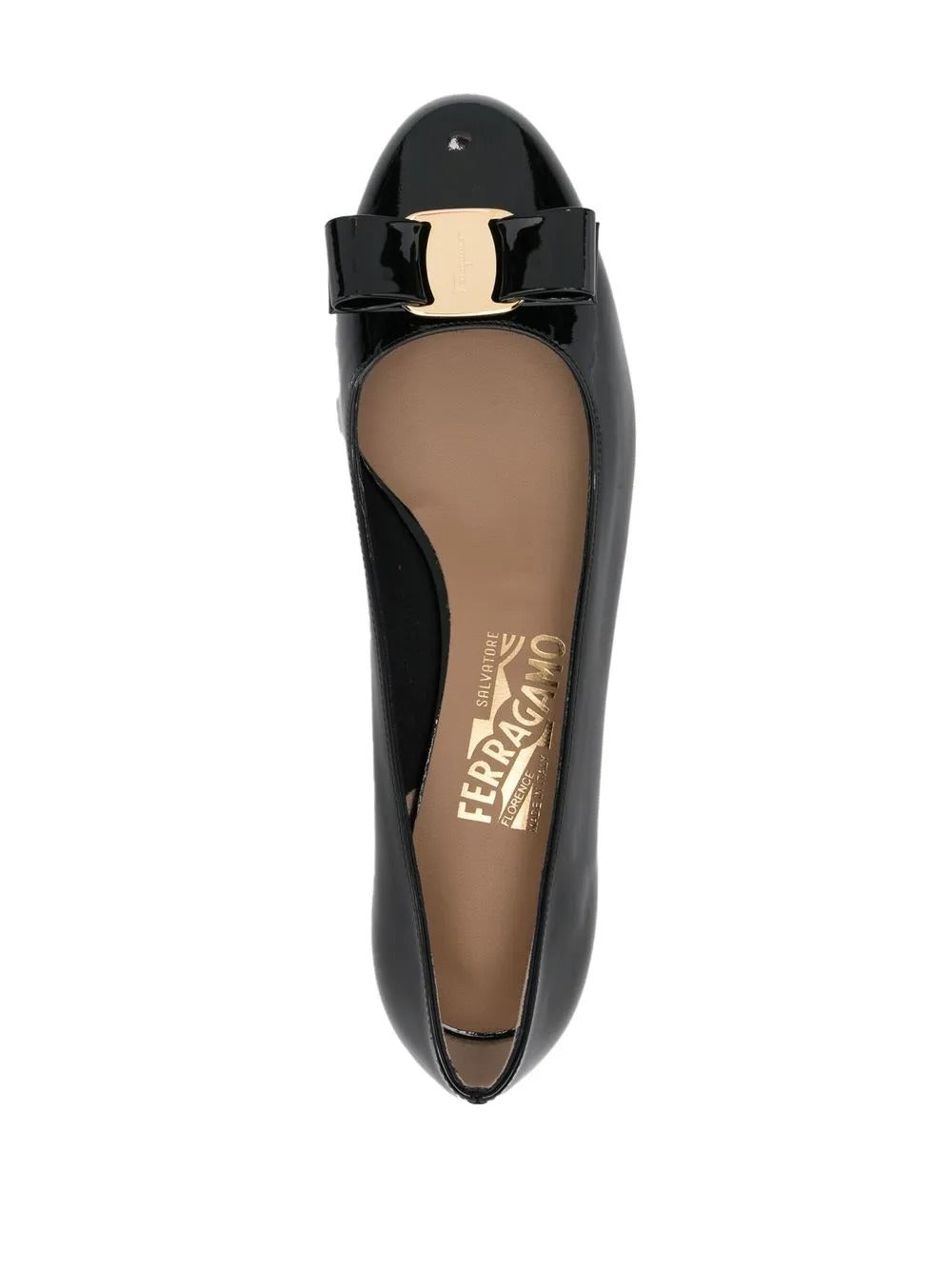 VARA BOW PATENT LEATHER PUMPS