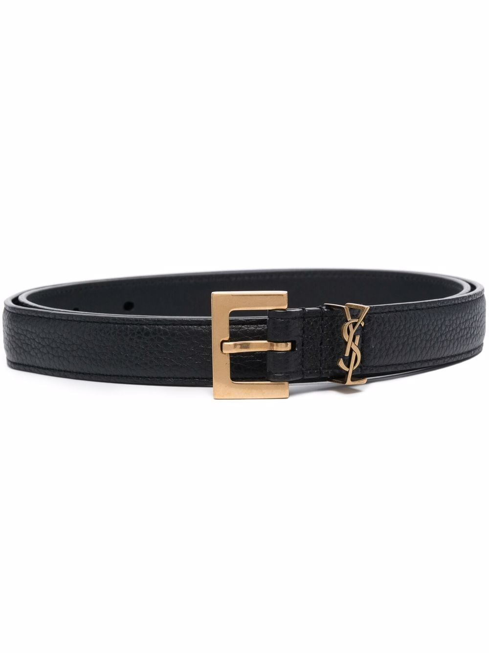 CASSANDRE THIN BELT WITH SQUARE BUCKLE IN GRAINED LEATHER