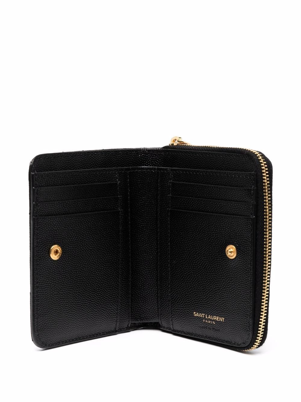 CASSANDRE MATELASSÉ COMPACT ZIP AROUND WALLET IN GRAIN DE POUDRE LEATHER