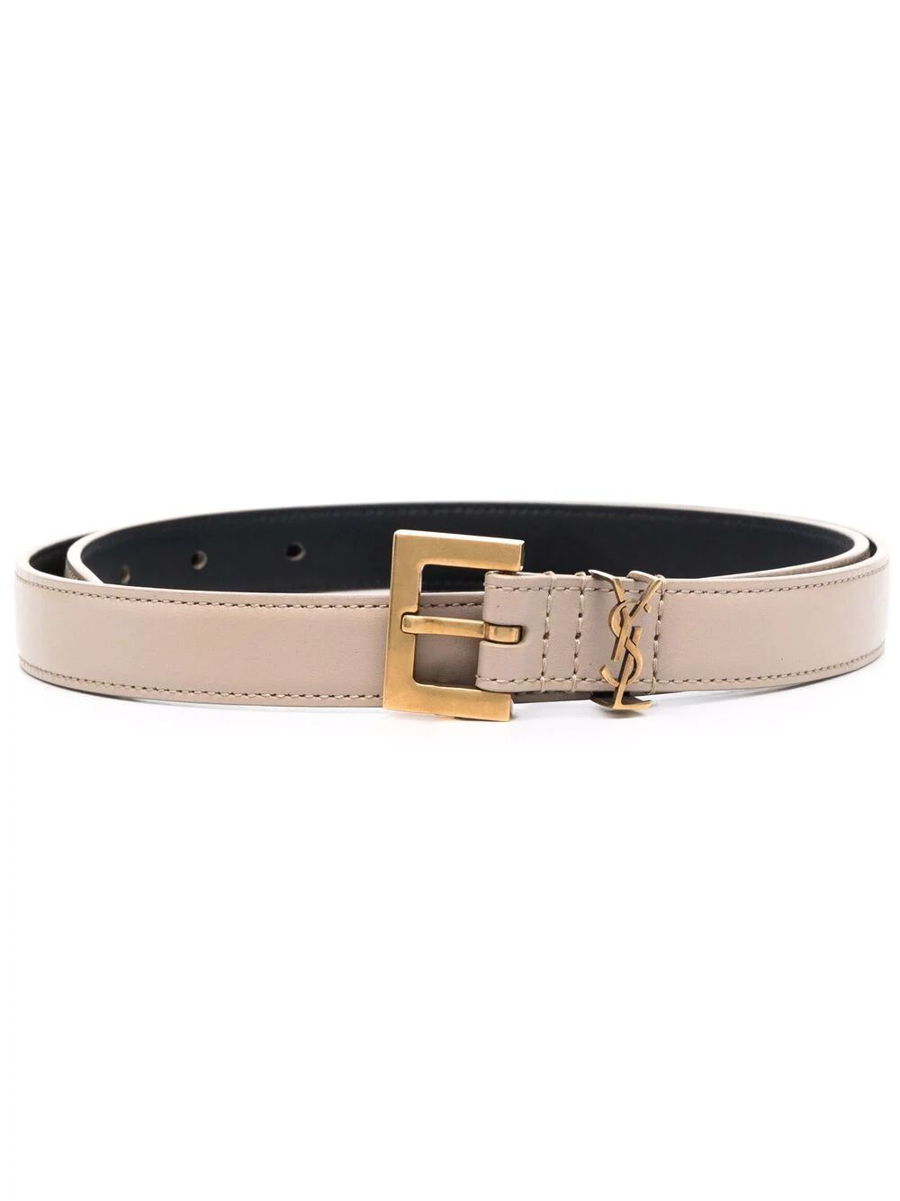 CASSANDRE THIN BELT WITH SQUARE BUCKLE IN BOX LEATHER