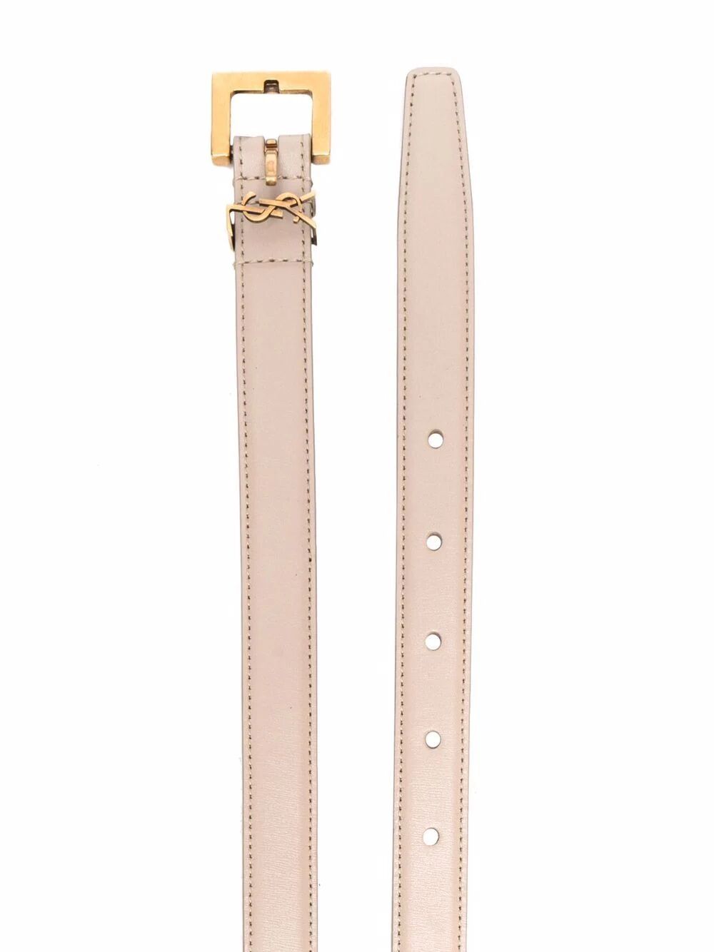 CASSANDRE THIN BELT WITH SQUARE BUCKLE IN BOX LEATHER
