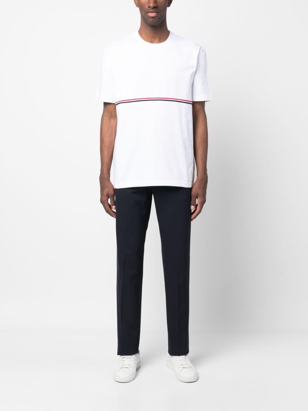 DOUBLE-STRIPE COTTON T-SHIRT