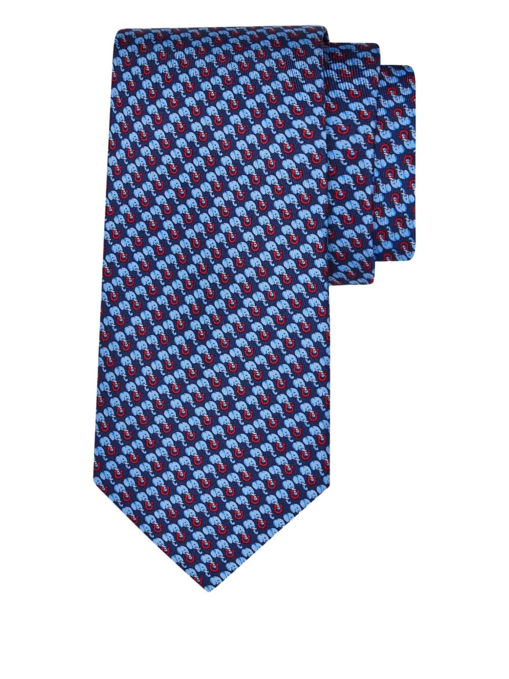 ELEPHANT PRINT ARIS SILK TIE