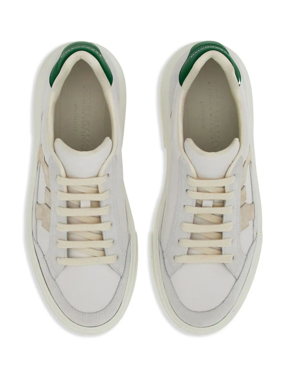 CASSINA LEATHER SNEAKERS WITH GANCINI PATCH
