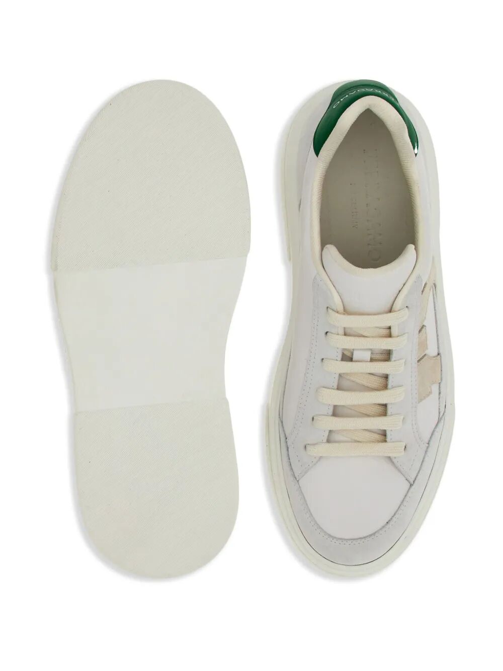 CASSINA LEATHER SNEAKERS WITH GANCINI PATCH