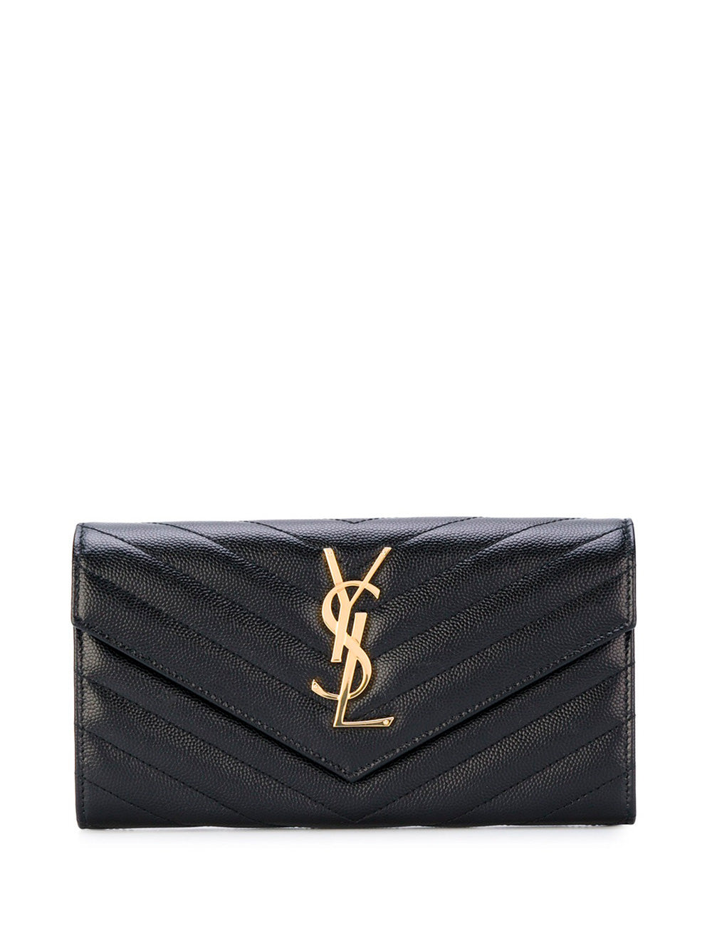 CASSANDRE MATELASSÉ LARGE FLAP WALLET IN GRAIN DE POUDRE LEATHER