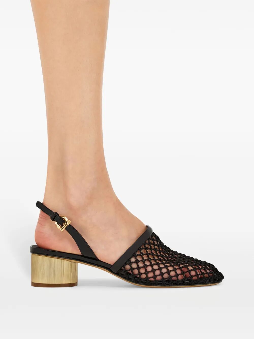 KAY 40 MESH AND LEATHER SLINGBACK