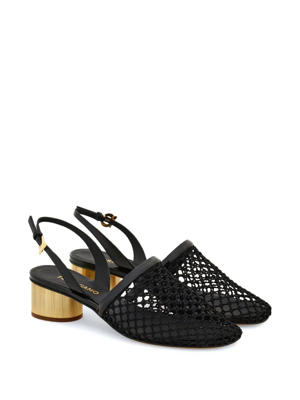 KAY 40 MESH AND LEATHER SLINGBACK