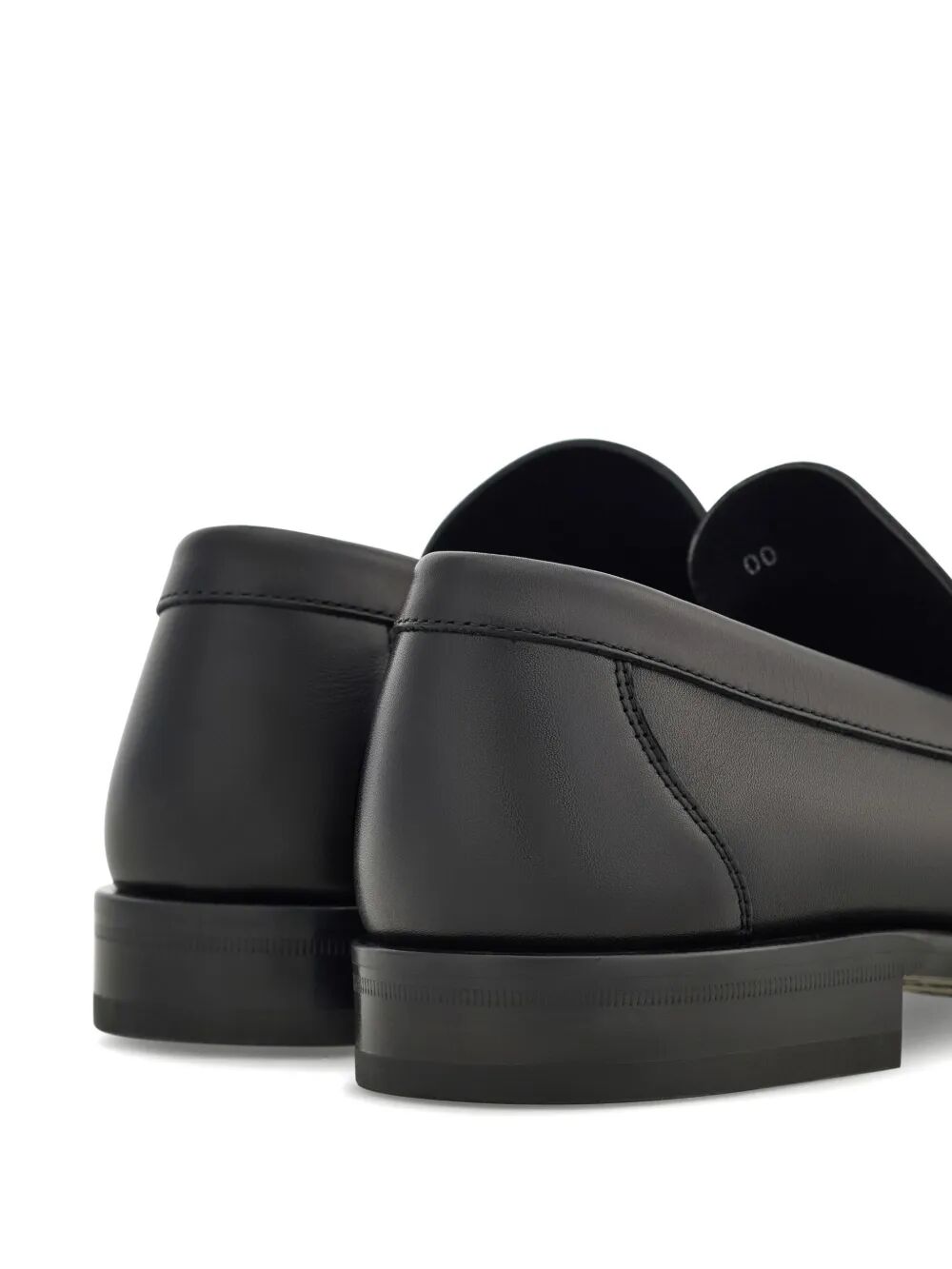 TITANIUM-FINISH MINI GANCINI BUCKLE BACCO LOAFERS