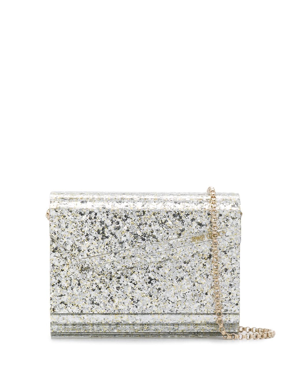 COARSE GLITTER ACRYLIC CLUTCH BAG